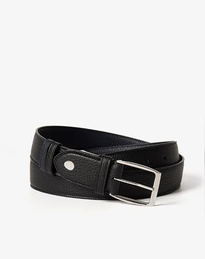 Dunhill Reversible 32mm Rectangular Grain Leather Belt In Black