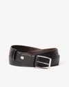 Dunhill Reversible 32mm Rectangular Smooth Leather Belt In Black