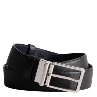 Dunhill Reversible 35mm Grain Leather Belt In Black