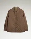Dunhill Reversible Cotton Cashmere Corduroy Overshirt In Brown