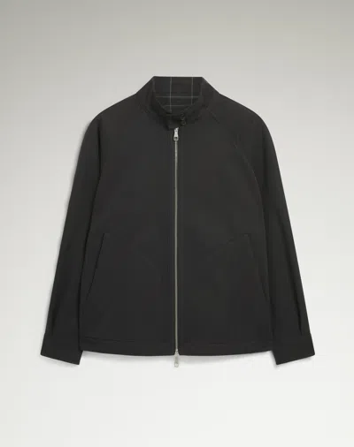 Dunhill Reversible Cotton Harrington Jacket In Blue