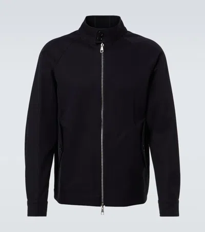 Dunhill Reversible Cotton Herrington Jacket In Black