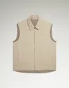 Dunhill Reversible Linen Gilet In Brown