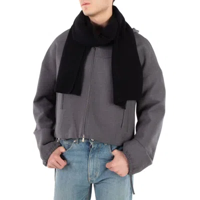 Dunhill Ribbed-detail Cashmere Scarf In Black