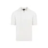 DUNHILL RIBBED OFF WHITE MULBERRY SILK POLO