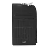 Dunhill Rollagas Leather Zip Card Case In Black