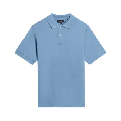 Dunhill Rollagas Short Sleeve Cotton Blend Polo Shirt In Blue