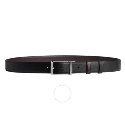 Dunhill Roller Buckle Reversible Leather Belt In Brown/black