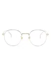Dunhill Round-frame Glasses In 金色