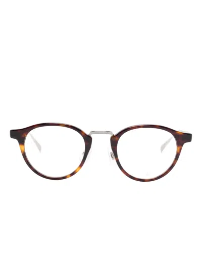 Dunhill Round-frame Glasses In Brown