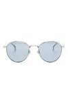 Dunhill Round-frame Sunglsses In 银色