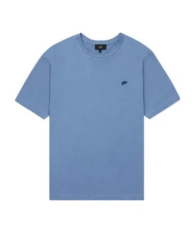 Dunhill Round Neck Embroidered T-shirt In Blue