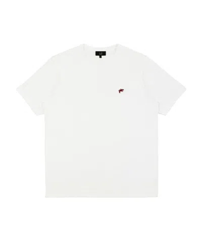 Dunhill Round Neck Embroidered T-shirt In White