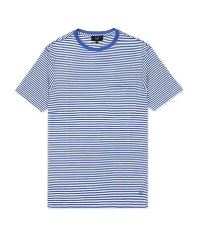Dunhill Round Neck Striped T-shirt In Blue