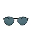 Dunhill Round Oval Panthos Titanium 53mm Mens Sunglasses In Blue