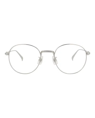 Dunhill Round-frame Titanium Optical Frames In Silver