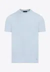 Dunhill Short-sleeved Solid T-shirt In Blue