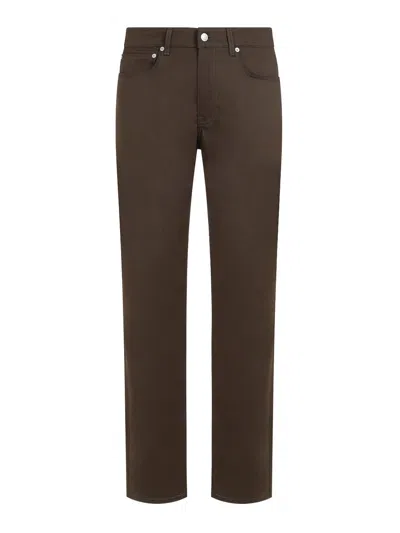 Dunhill 5 Pocket Cotton Pants In Green