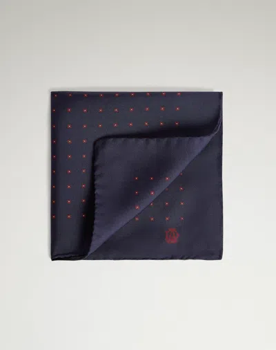 Dunhill Silk Archive Neats Printed Pocket Square In Red