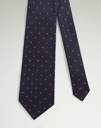 Dunhill Silk Archive Neats Printed Tie In Brown