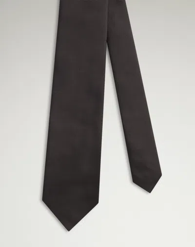 Dunhill Silk Bulldog Tie In Brown