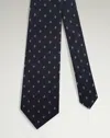 Dunhill Silk Diamond Motif Woven Tie In Blue