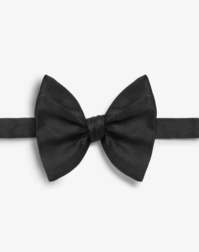Dunhill Silk Heavy Twill Bow Tie In Black