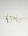Dunhill Silk Polka Dot Bow-tie In White