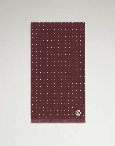 Dunhill Silk Polka Dot Screen Printed Scarf