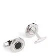 DUNHILL SILVER AND ONYX CUFFLINKS