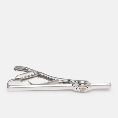 Dunhill Silver Tone Metal Tie Clip In Metallic