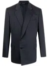 Dunhill Wrap Single-breasted Blazer In 蓝色