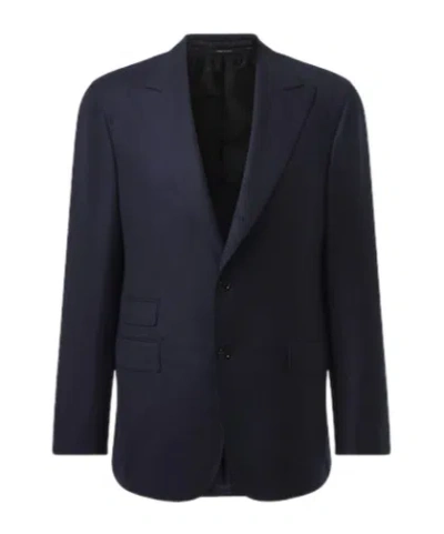 Dunhill Single-breasted Suit Jacket In Black