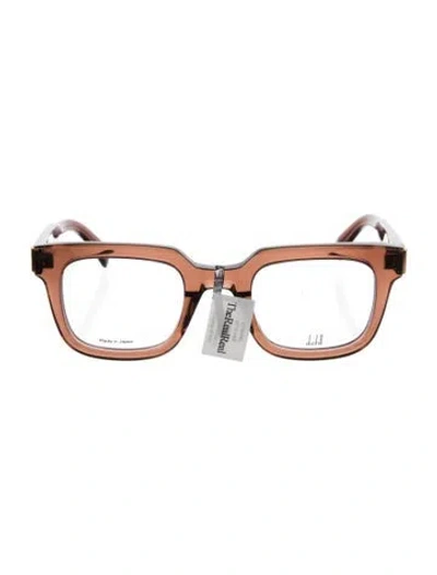 Pre-owned Dunhill Square Eyeglasses In Black/brown