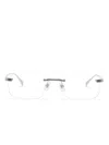 Dunhill Square-frame Glasses In Silver