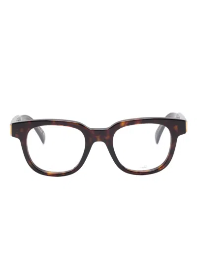 Dunhill Square-frame Glasses In Brown