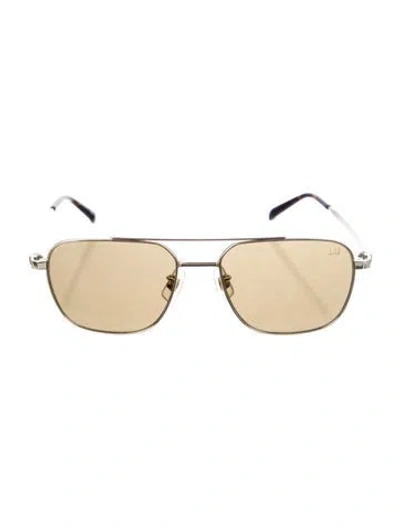Pre-owned Dunhill Square Tinted Sunglasses In Gold