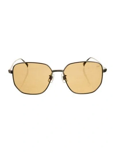 Pre-owned Dunhill Square Tinted Sunglasses In Gold