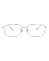 Dunhill Square-frame Titanium Optical Frames In Metallic