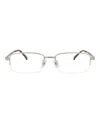 Dunhill 53mm Half Rim Rectangular Optical Glasses In Silver