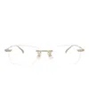 Dunhill Square-frame Titanium Optical Frames In Gold