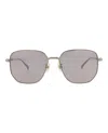 Dunhill Square-frame Titanium Sunglasses In Gold
