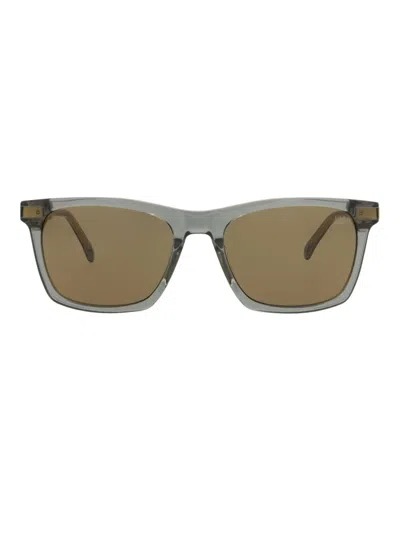 Dunhill Square/rectangle Recycled Acetate Men's Sunglasses In Brown