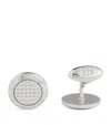 Dunhill Sterling Silver Ad Coin Hobnail Cufflinks In Metallic