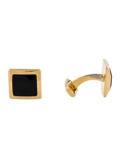 Pre-owned Dunhill Stone Cufflink In Black