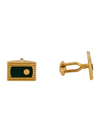 Pre-owned Dunhill Stone Cufflinks In Green