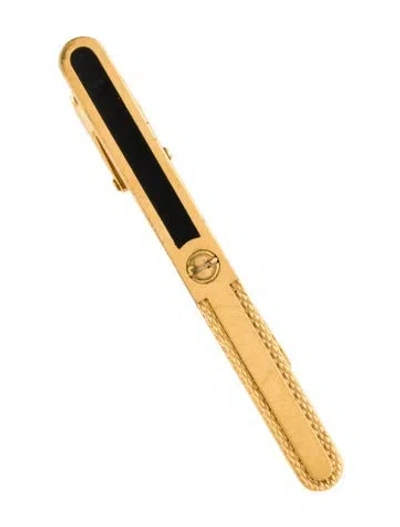 Pre-owned Dunhill Stone Logo Tie Bar In Multi