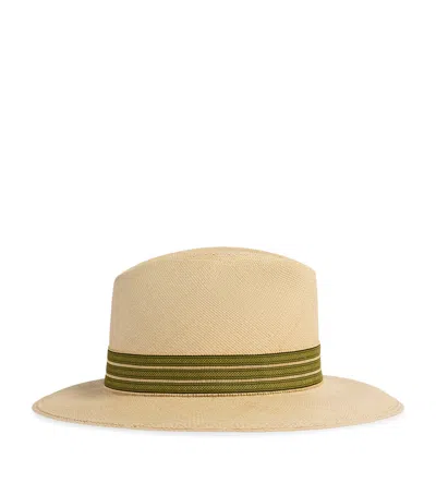 Dunhill Straw Trilby Hat In Neutral