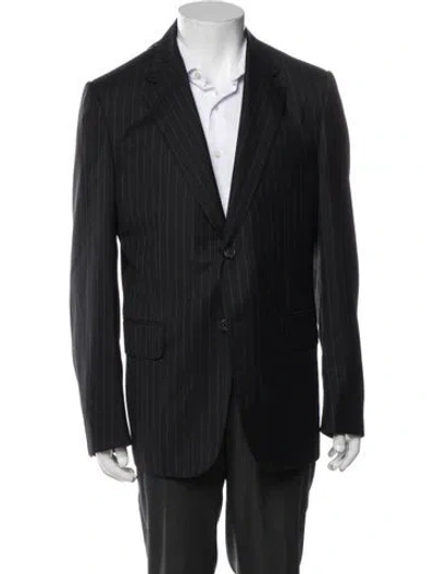 Pre-owned Dunhill Striped Blazer In Black
