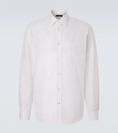 Dunhill Striped Cotton Shirt In White